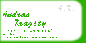 andras kragity business card